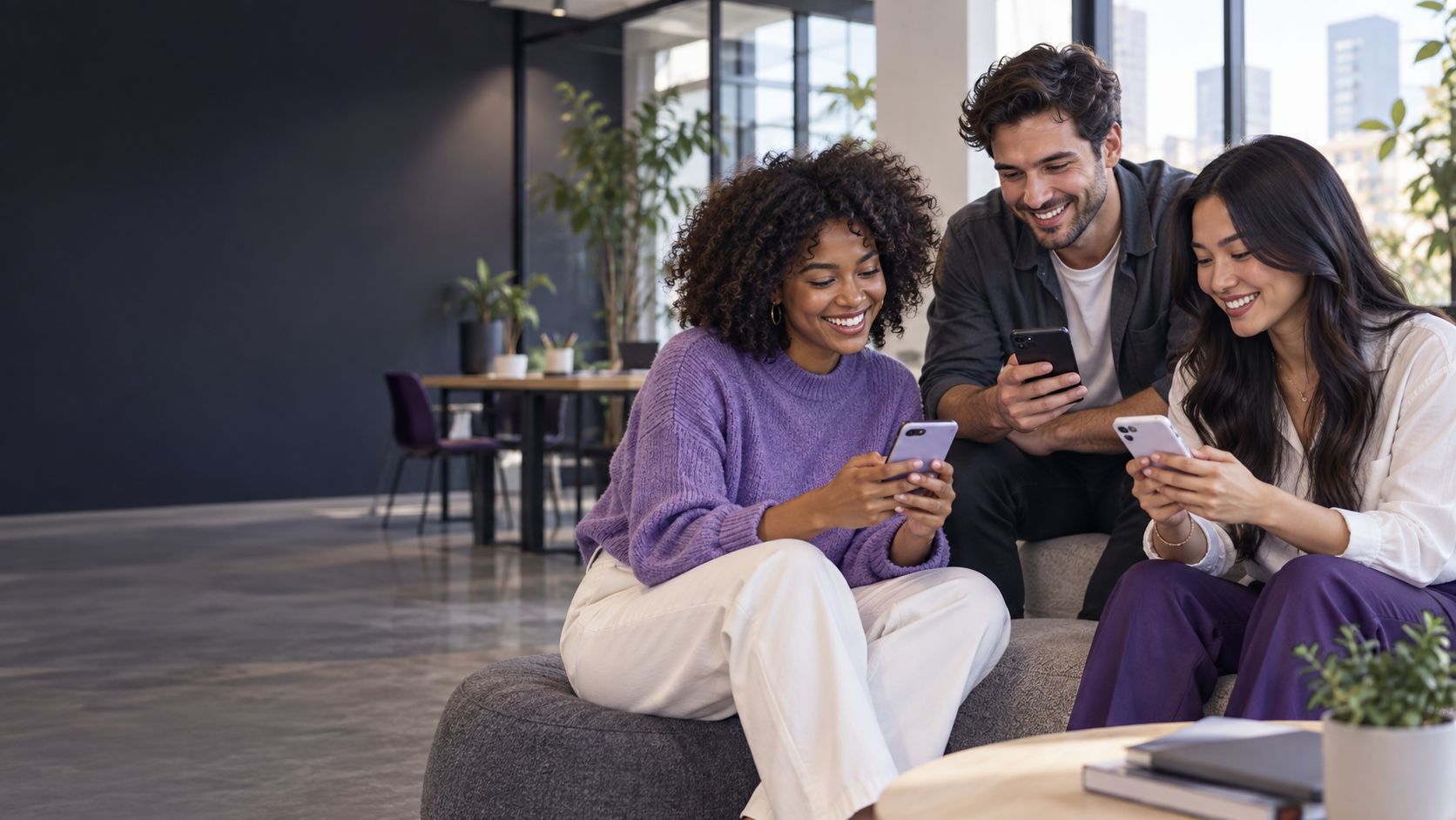 Une personne utilisant Pixxle sur son téléphone